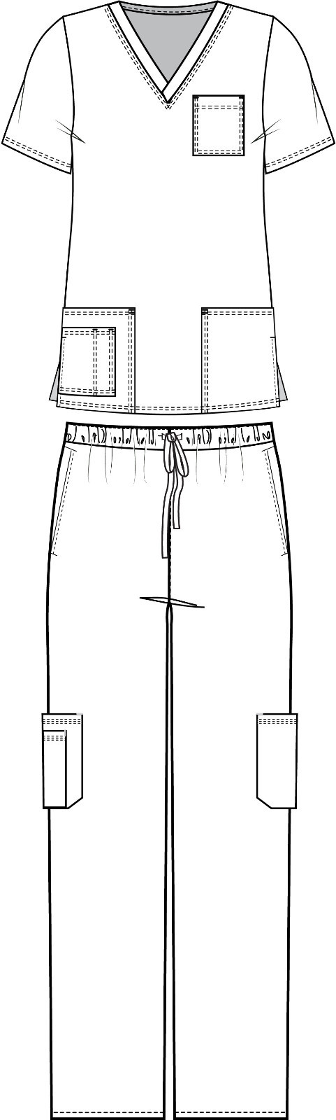 Medgear Scrubs for Men and Women Scrubs Set Medical Uniform Scrubs Top and Pants