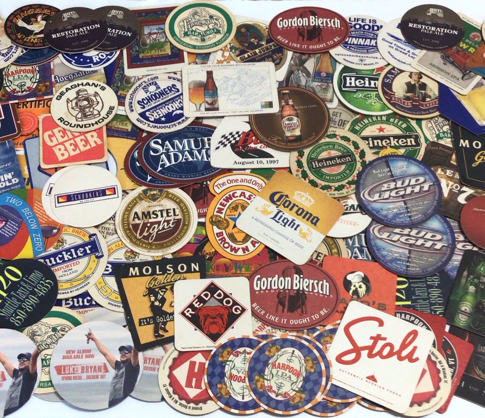 Vintage Mixed Lot of 125 Barware Beer Drink Coasters Liquor Pub Advertising