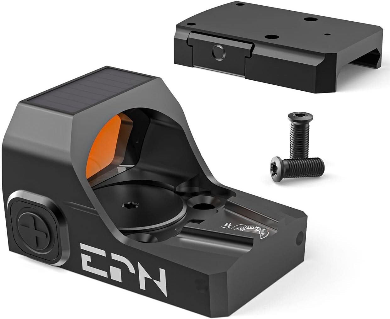 EPN AE-RS1028 Red Dot LED Reflex Sight, Solar Failsafe, Shake Awake, Black