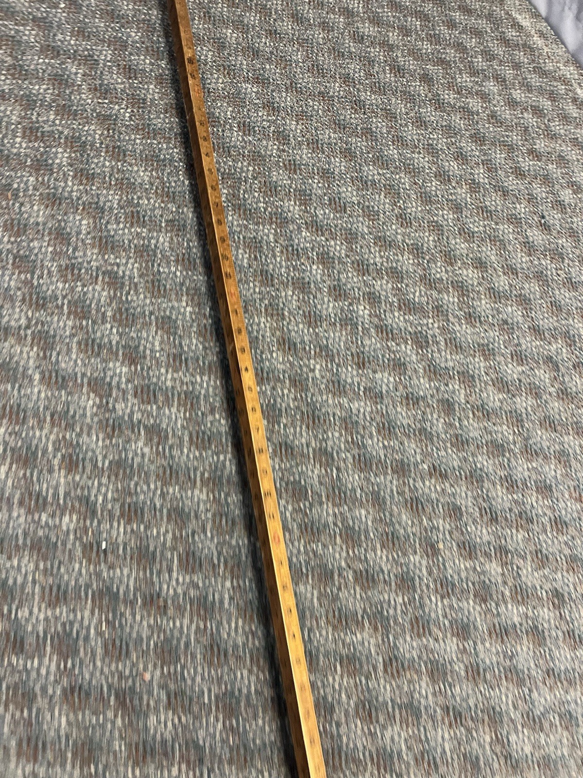 Vintage 10 Ft WOOD MEASURING STICK grade rod rule surveying story pole wall art