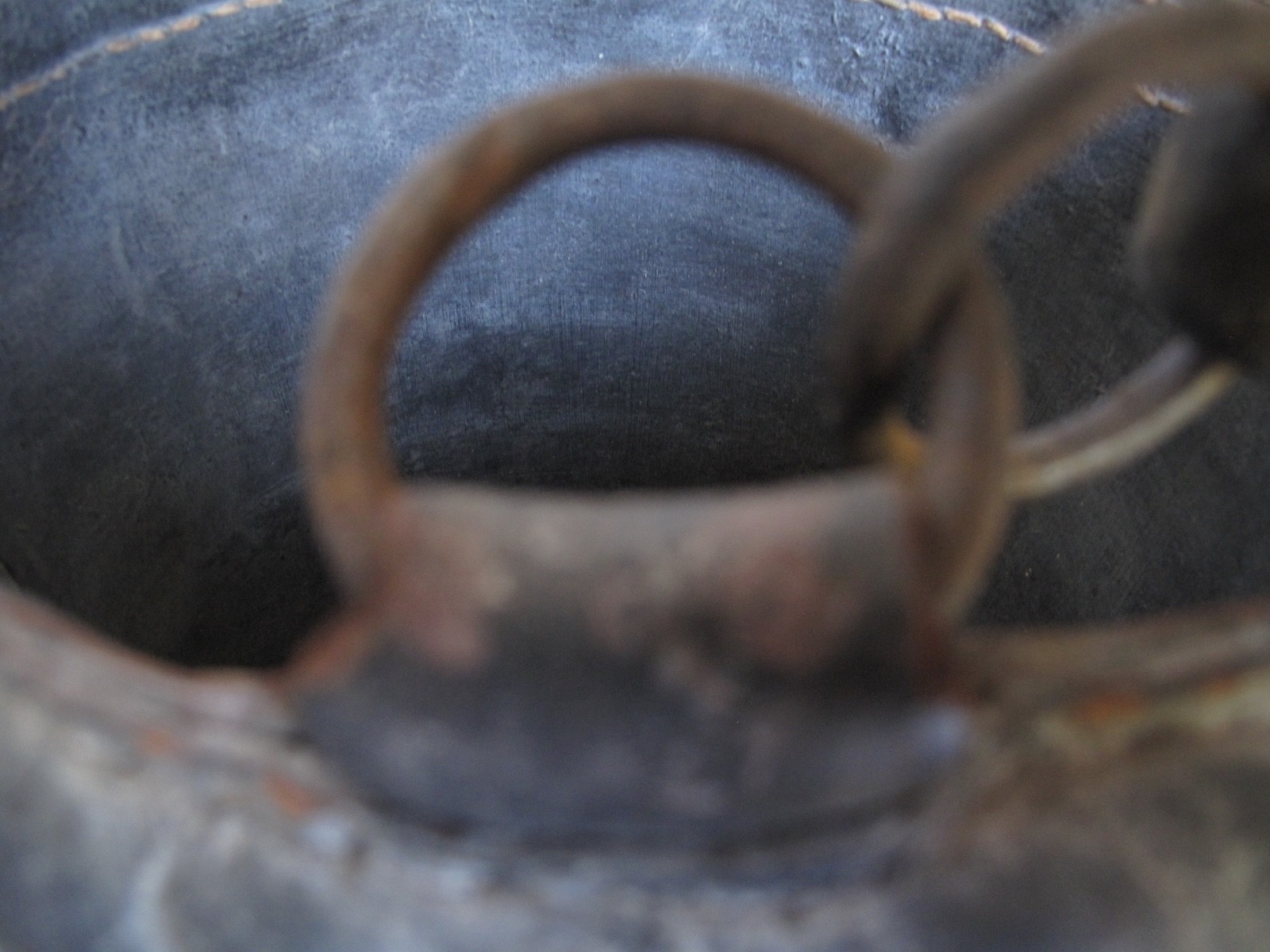 Antique American Firemen's Painted Leather Bucket, N. D. Forest & Co. c. 1850's