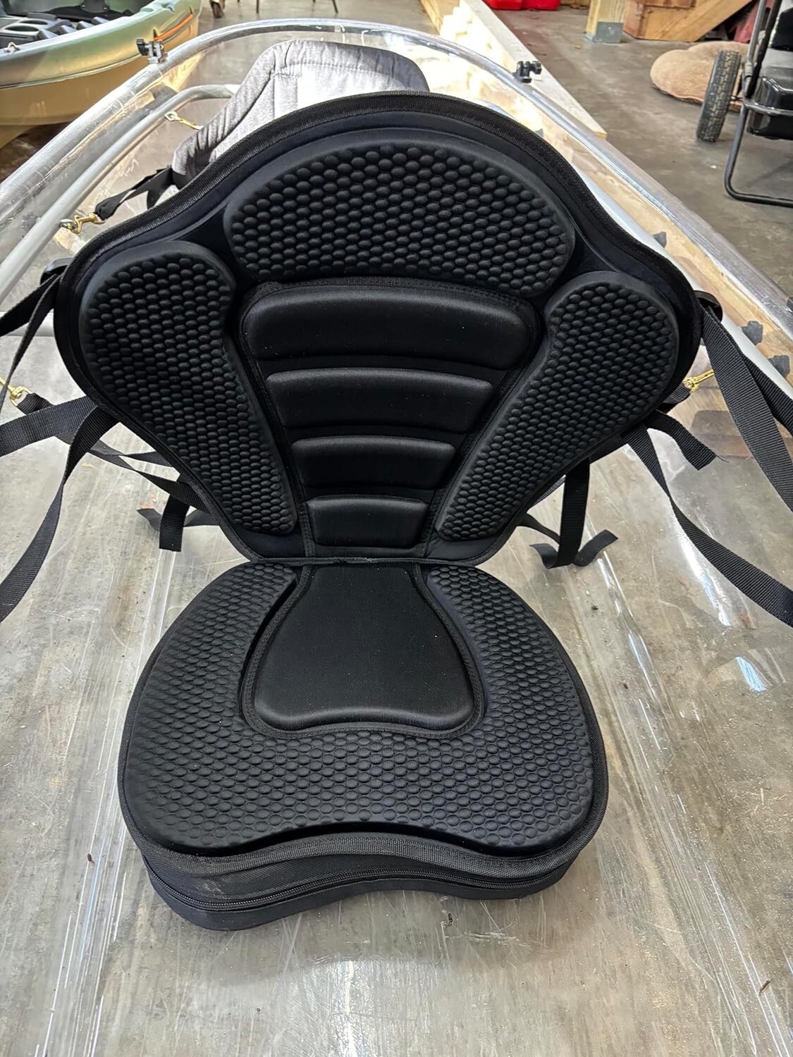 CRO Ultimate Padded Kayak Seat - 4” Thick Cushion for Maximum Comfort + Storage