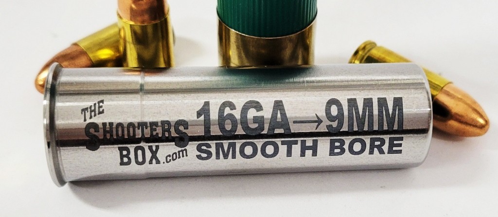16GA to 9MM Luger Shotgun Adapter - SMOOTH BORE-Stainless - Free Case & Shipping