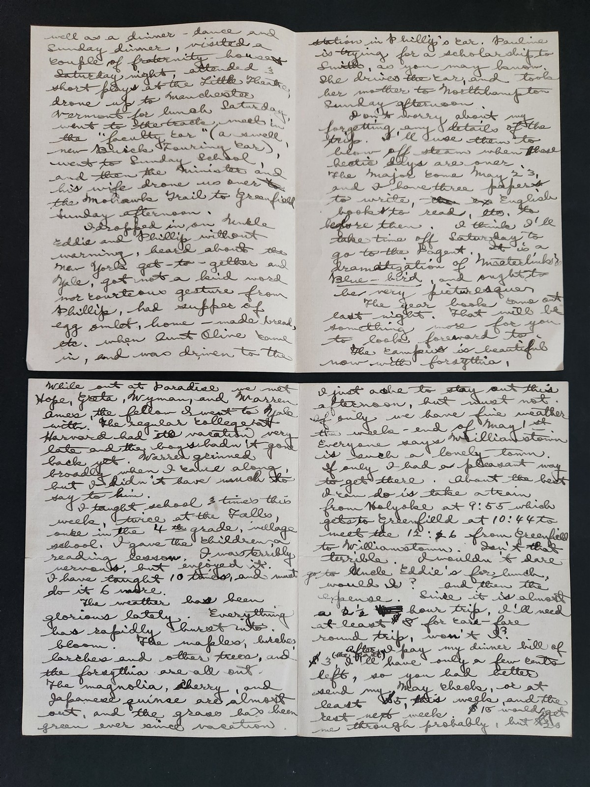 1920s antique LETTER LOT mineola ny FRANCES WHITTY from MOUNT HOLYOKE COLLEGE