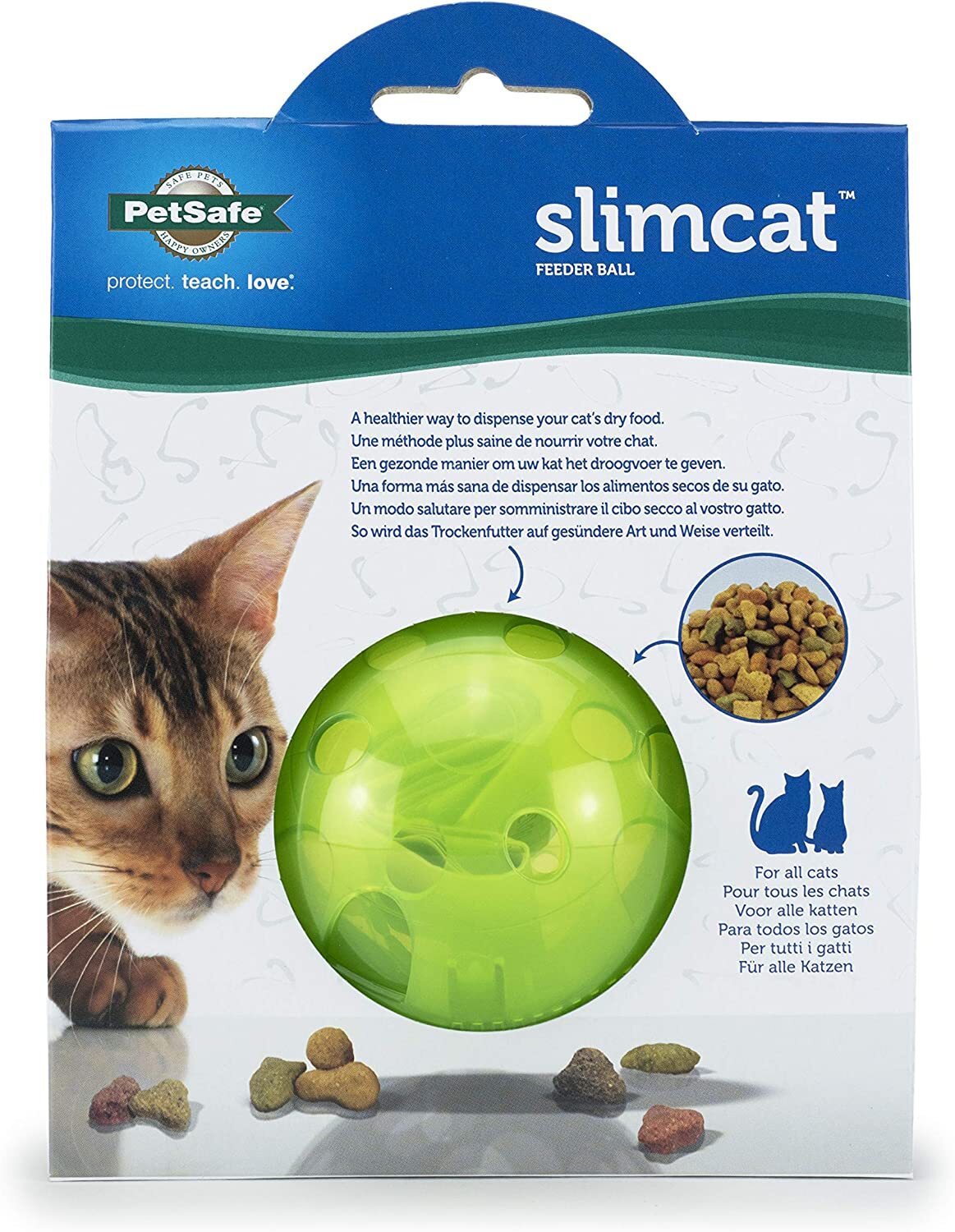 PetSafe Slimcat Interactive Feeder Ball For Food or Treats Holds Up To 2/3 Cup
