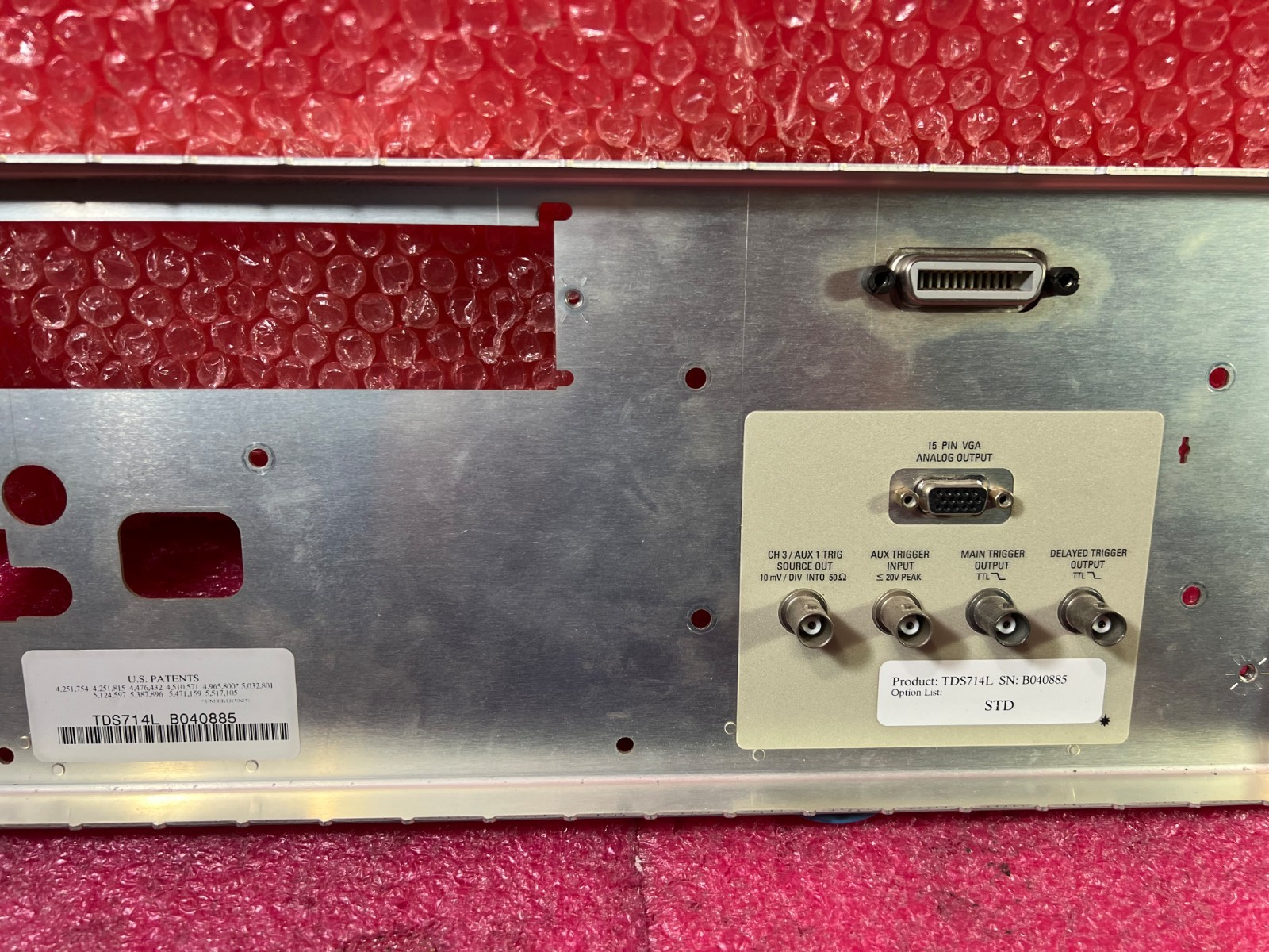 Tektronix TDS 714L Digital Storage Oscilloscope Metal Back Panel