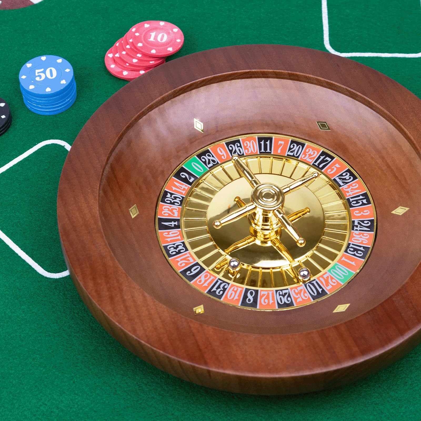 10 Inch Wooden Roulette WheelProfessional Solid Wood Casino Roulette Wheels