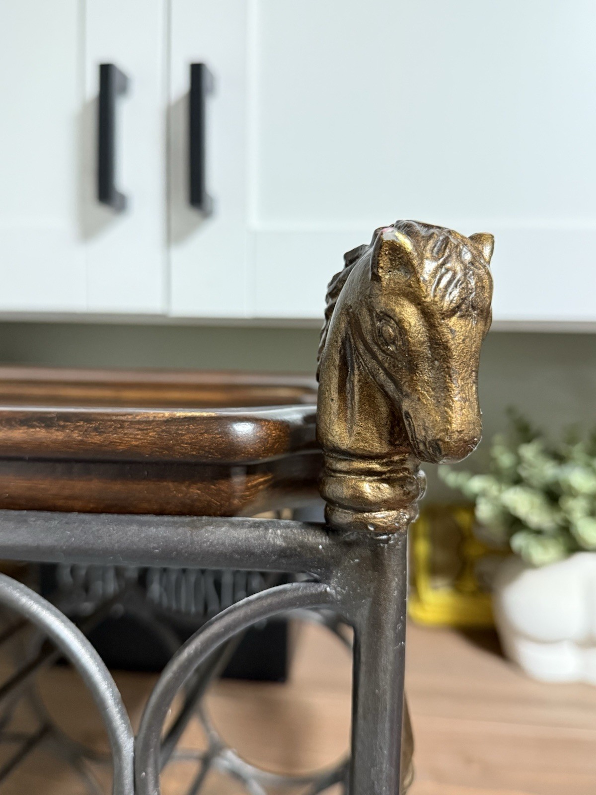 Maitland Smith Horse Head Wine Rack Bronze Finish