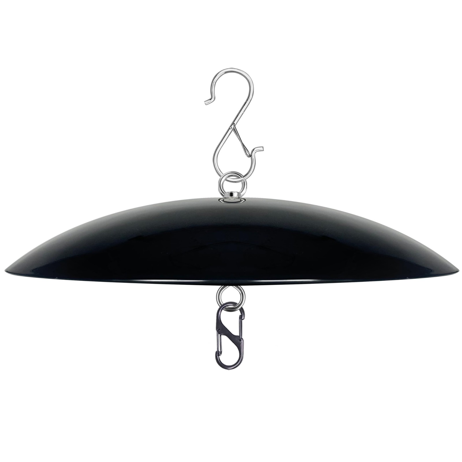 13" Bird Feeder Rain Guard, Hummingbird Feeders Shade Dome 1 Pack, Black