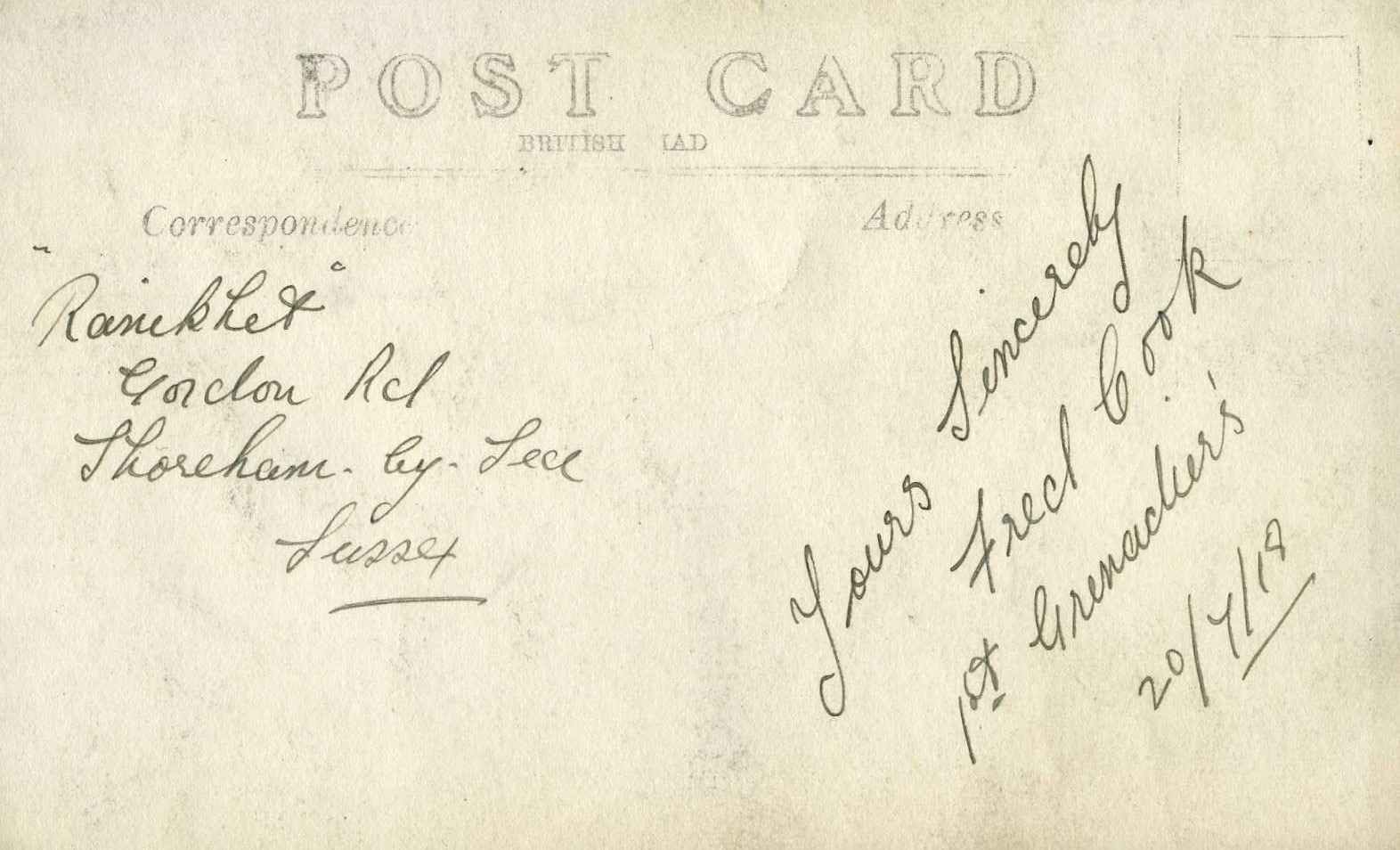 WW1 postcards Newcastle Grenadier Guards x 3 picture postcards