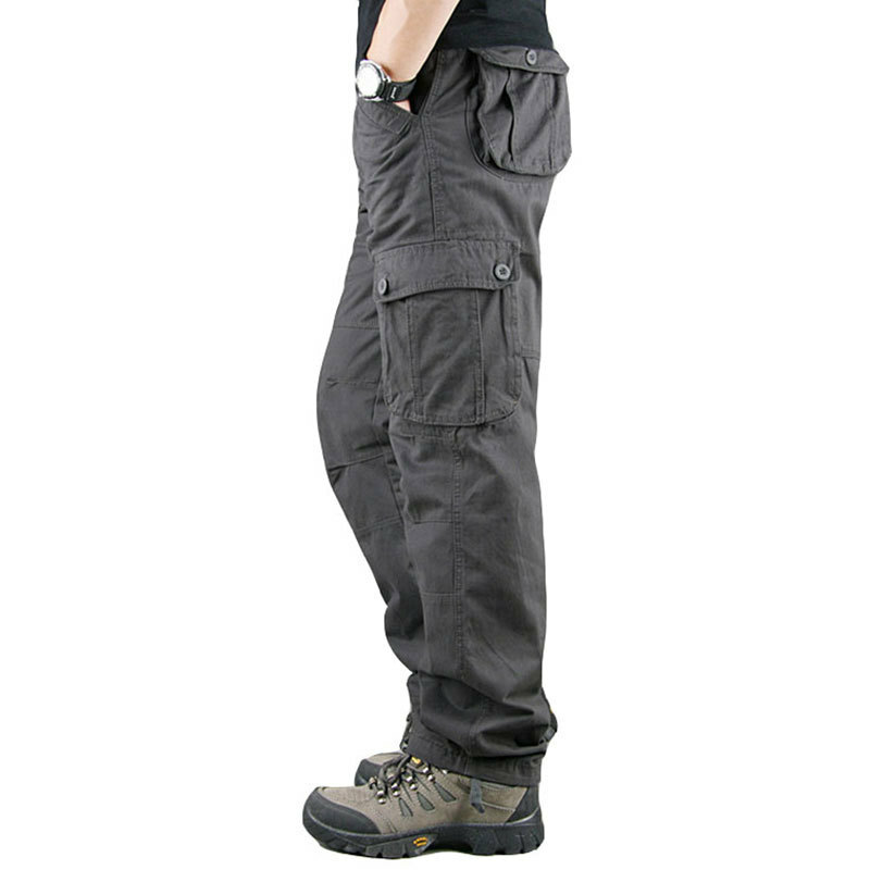 Men's Army Tactical Combat 100% Cotton Cargo Work Pants Outdoor Hiking Trousers