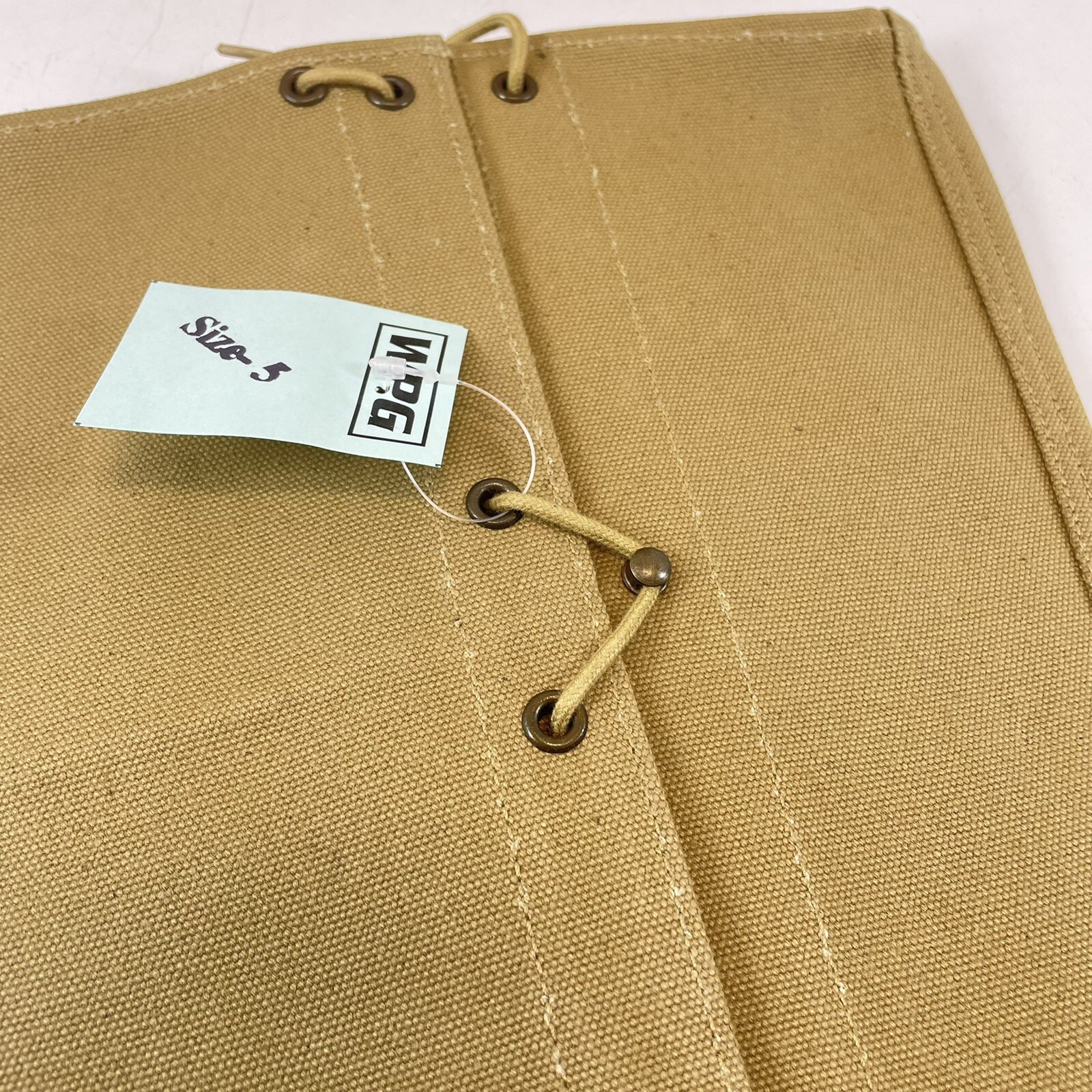 US Army WWI M1910 Khaki Reproduction Canvas Leggings 19" Size 5 New