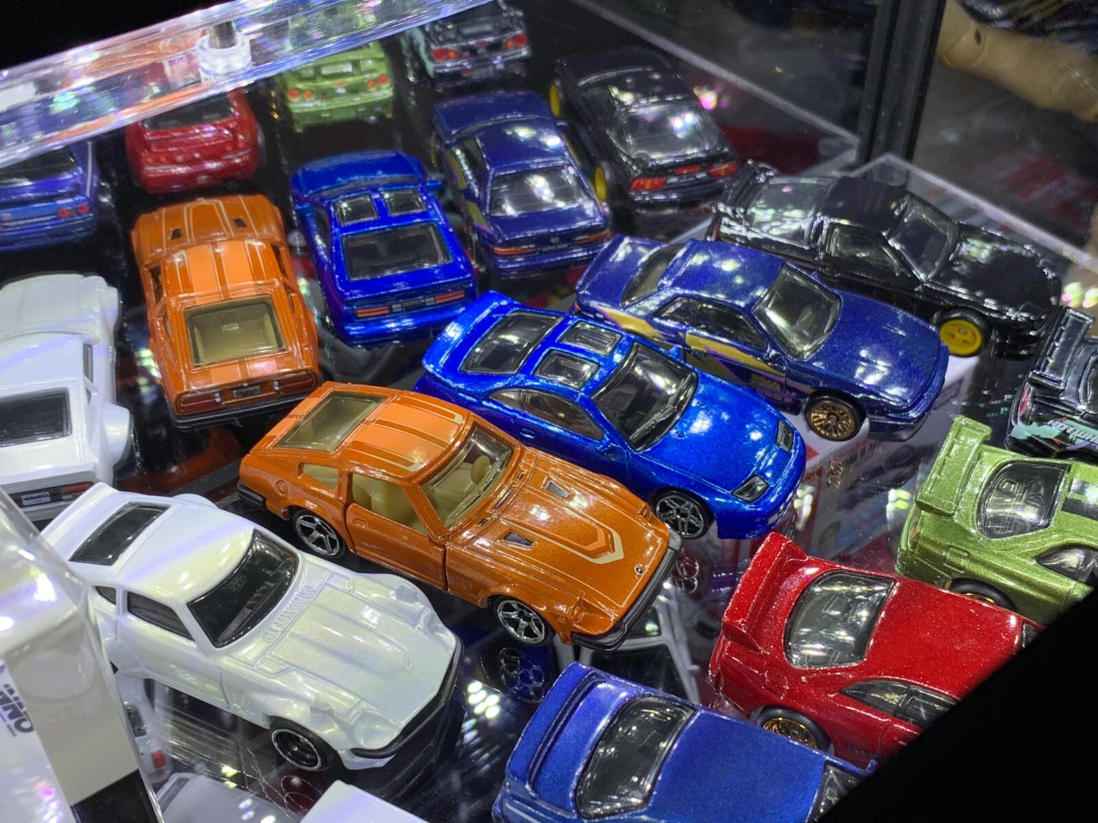 Car Display Case 4 Tier Acrylic LED Light 1/18 Model 1/24 Diecast 1/64 Cabinet