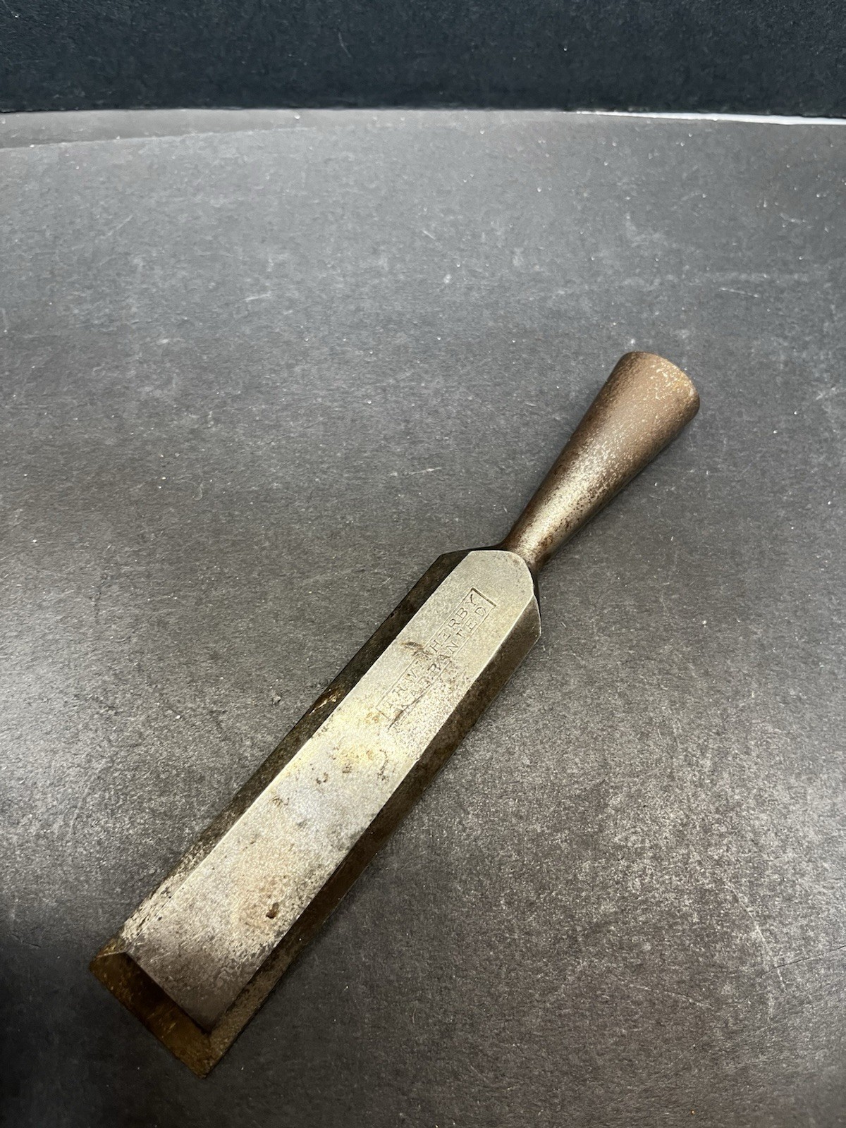 Vintage T.H. Witherby Winstead Edge Works 1" Beveled Edge Socket Chisel - USA