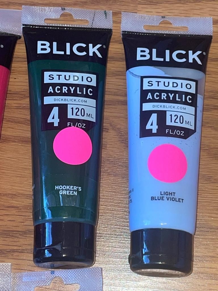 Lot of 11 BLICK Studio Acrylic Paint 4 oz each Different Colors Brand NEW