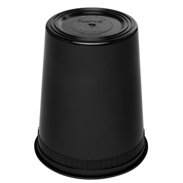 Karat 32 oz Black PP Injection Molded Round Deli Containers with Lids - 240 Set