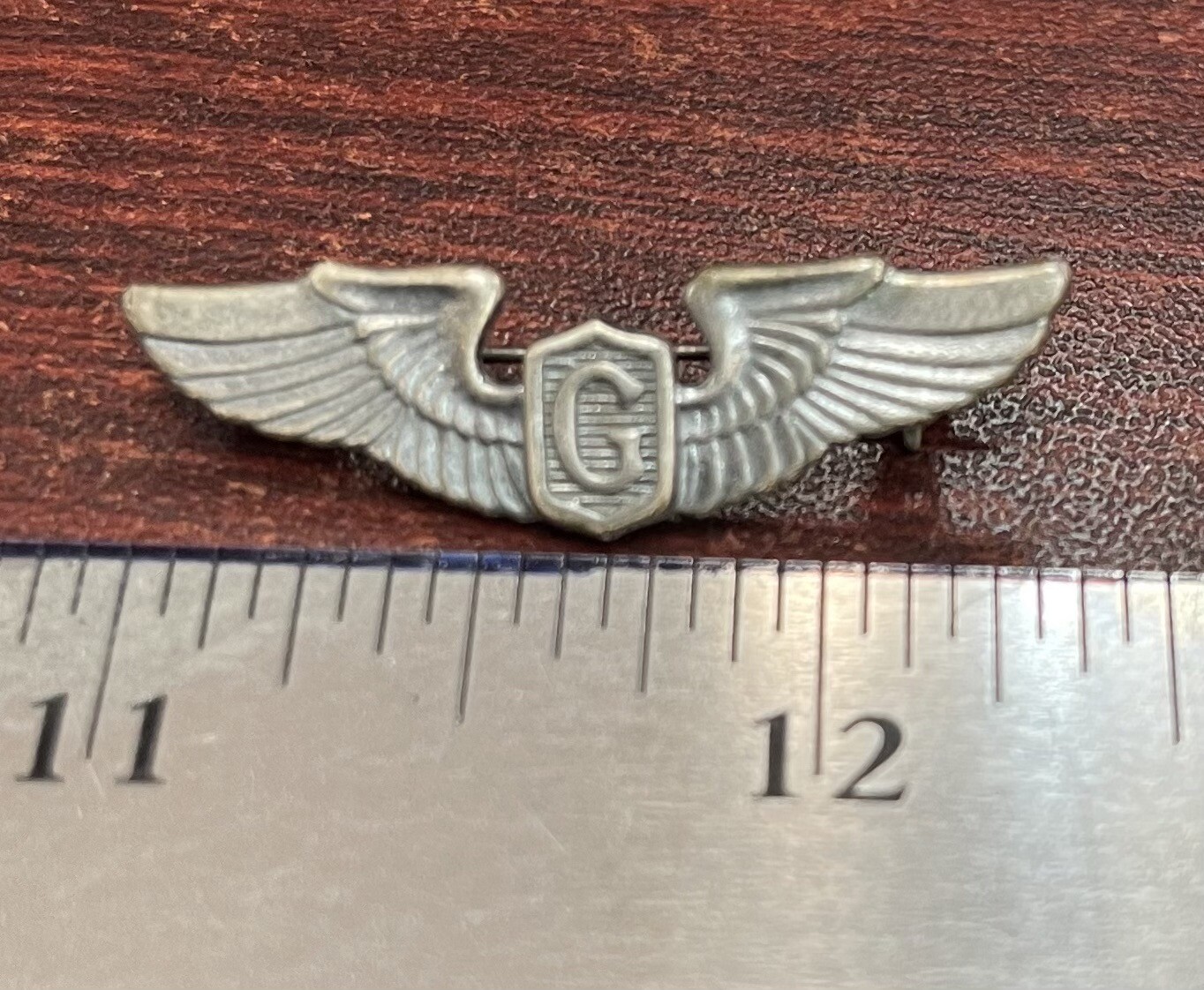 WWII USAAF Air Corps Sterling Glider Pilot Wings Badge…..TJ010