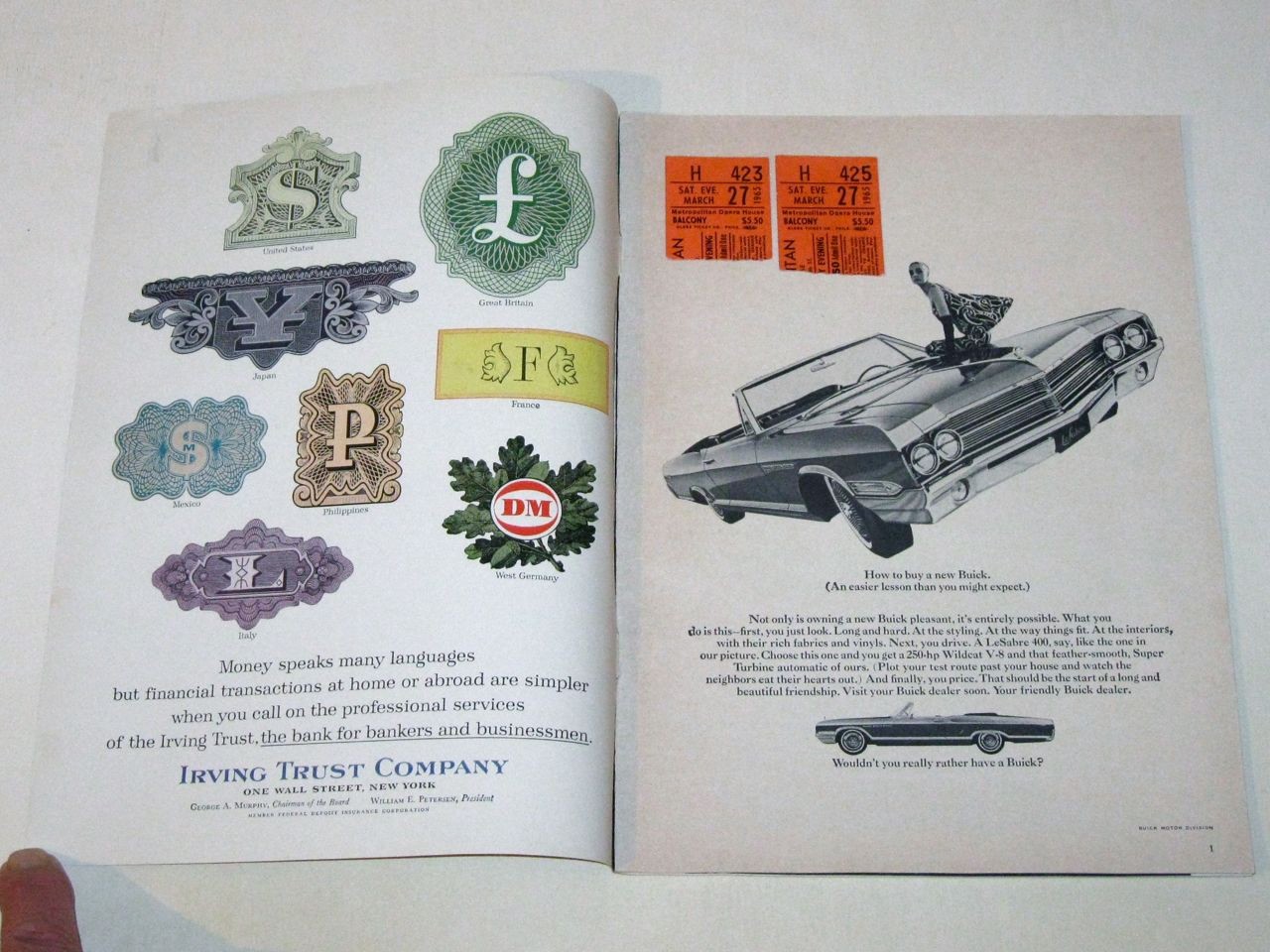 Rare 1965 Puccini TURANDOT Metropolitan Opera LINCOLN CENTER Program & Tickets!