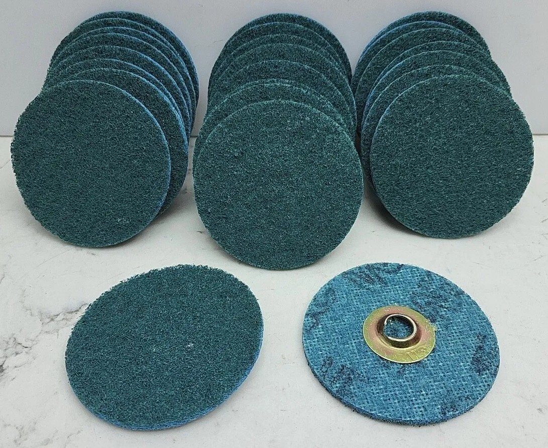 25 Pack 3M 25780 3" Scotch-Brite Quick Change Roloc Disc Very Fine TS/TSM Type 2