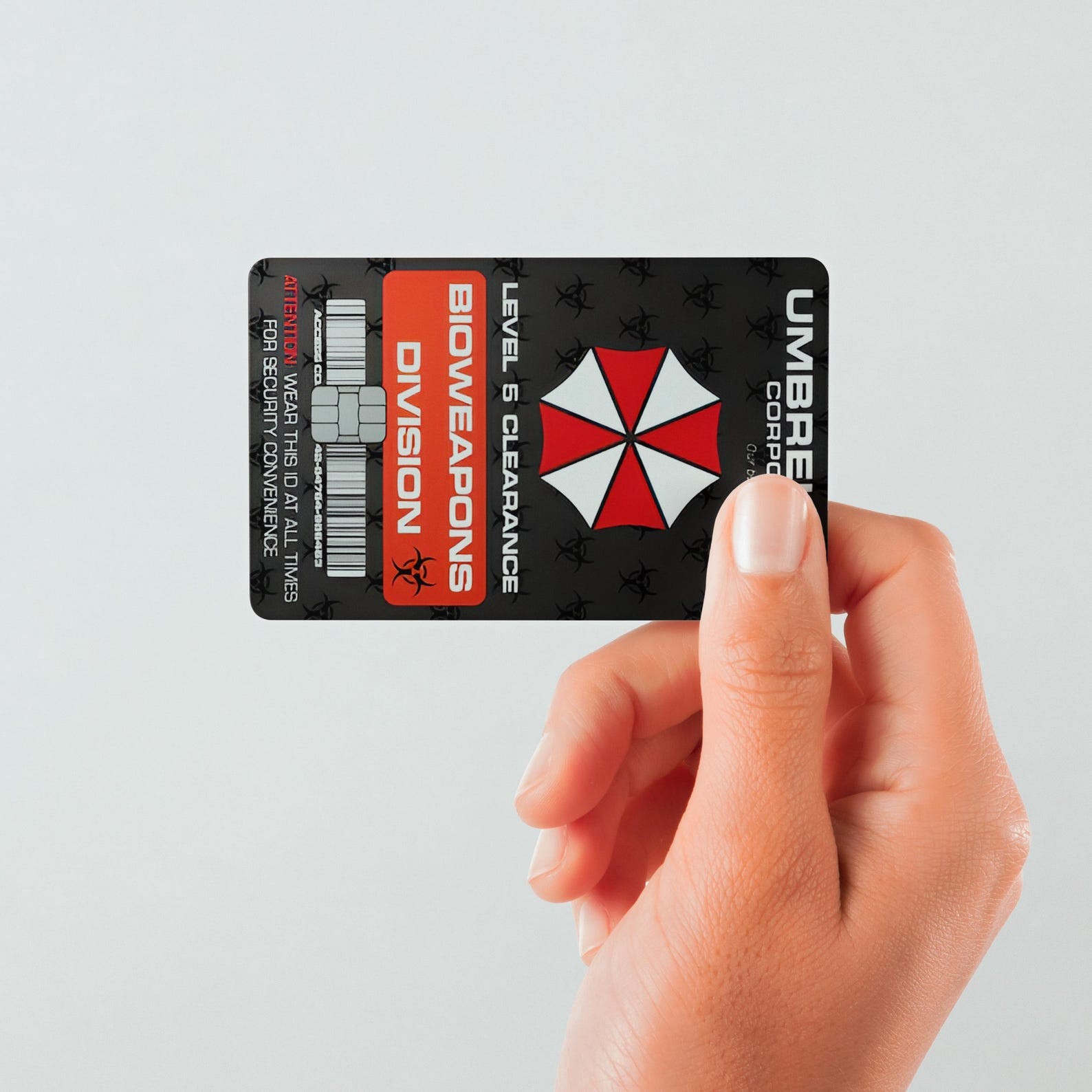 Resident Evil Umbrella Corp ID Badge Credit Card Skin | Gaming Decal - 2 pack