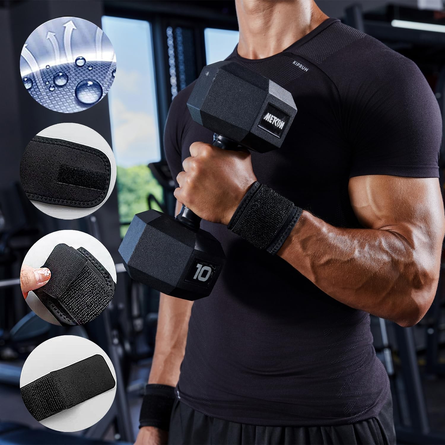 2 Pack Adjustable Wrist Support for Fitness, Carpal Tunnel & Arthritis Relief