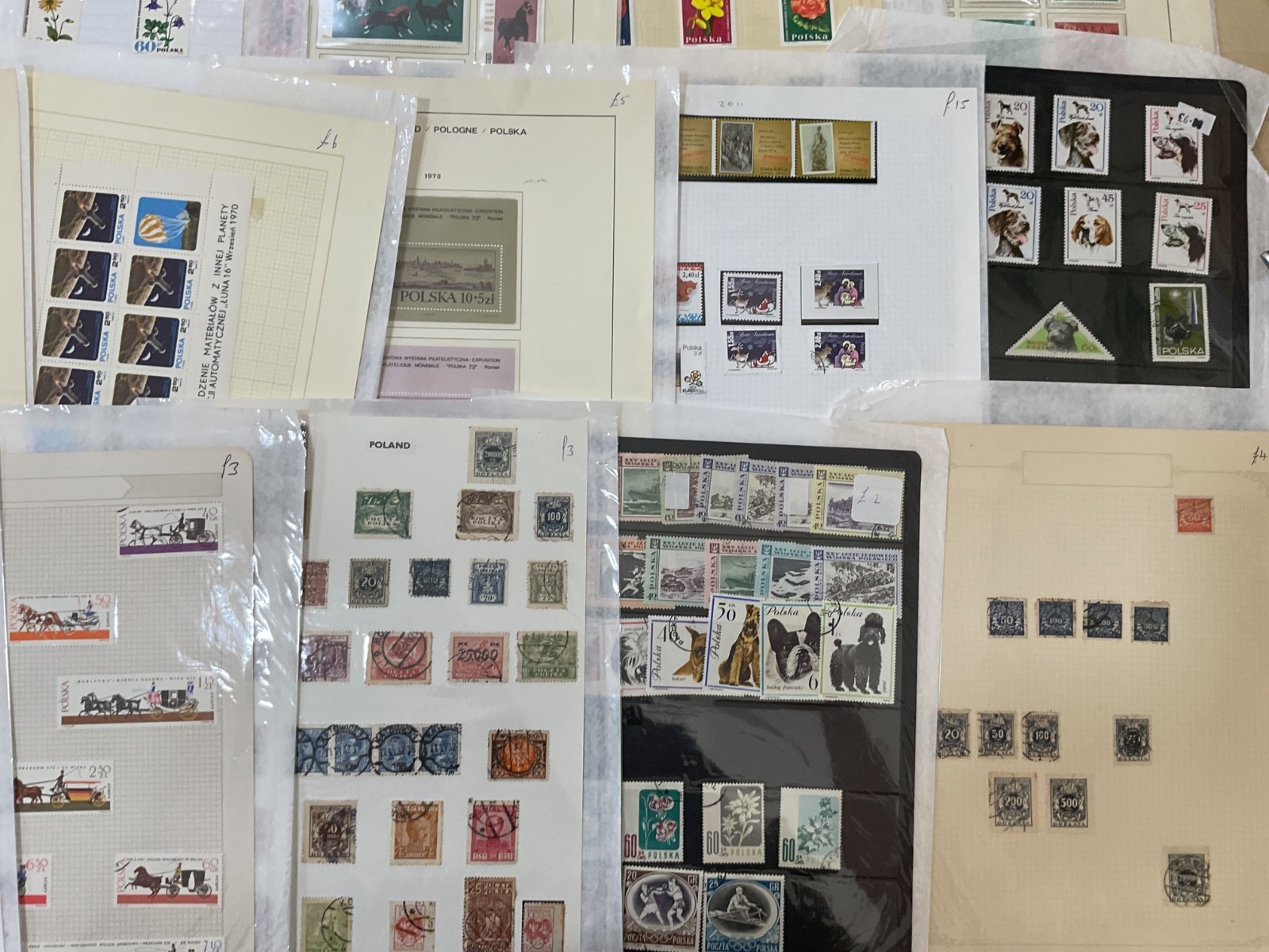 Poland stamps. Ex dealer leaves. Mint/Used. Vintage to modern 1.8kg G118