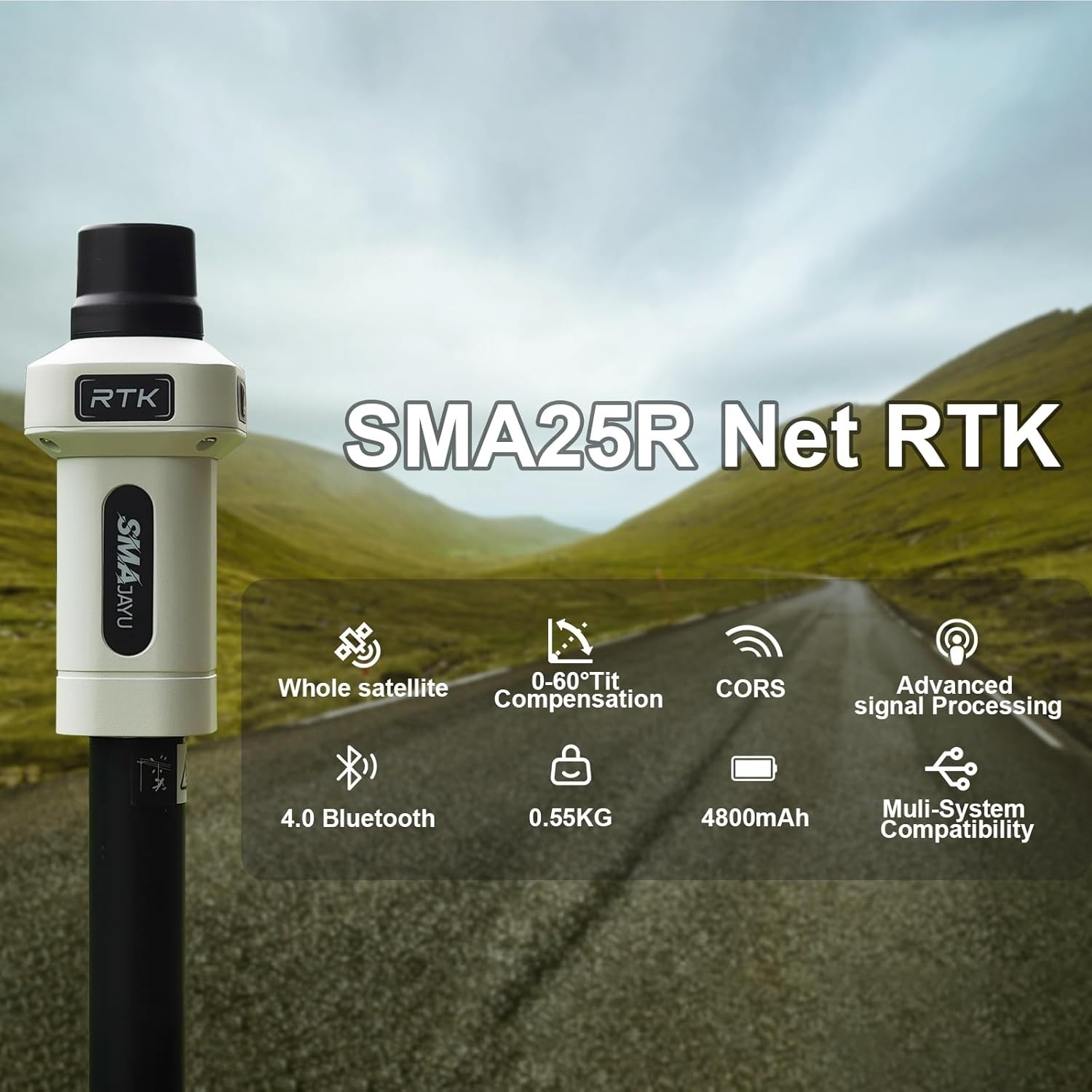 SMA25R Net GNSS RTK Survey System Receiver with Collector By CORS for Construct