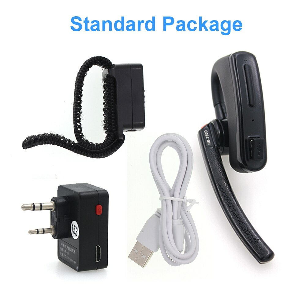 Anysecu Wireless PTT Bluetooth Earphone K1 Plug For Baofeng 5R TYT Walkie Talkie