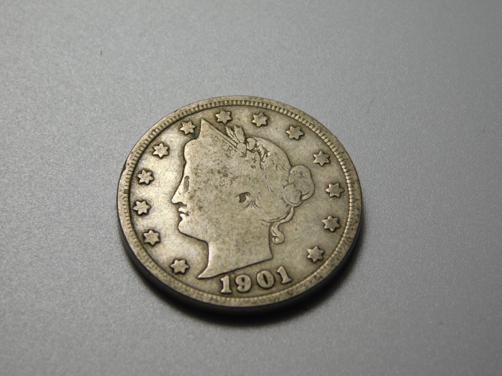 US COIN 1901 LIBERTY HEAD V NICKEL