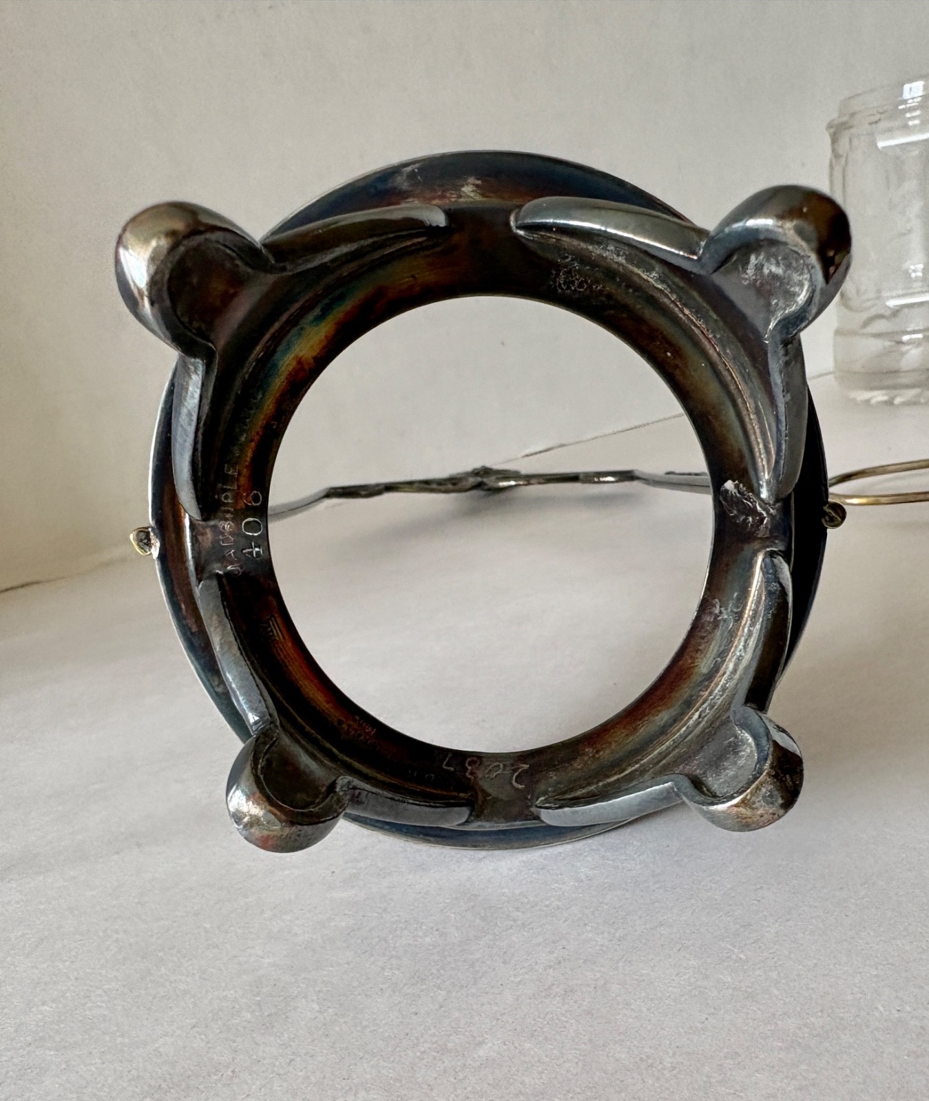 Antique Roger Bros. Aesthetic Silverplated Pickle Castor w/Tongs/Etched Jar 1883