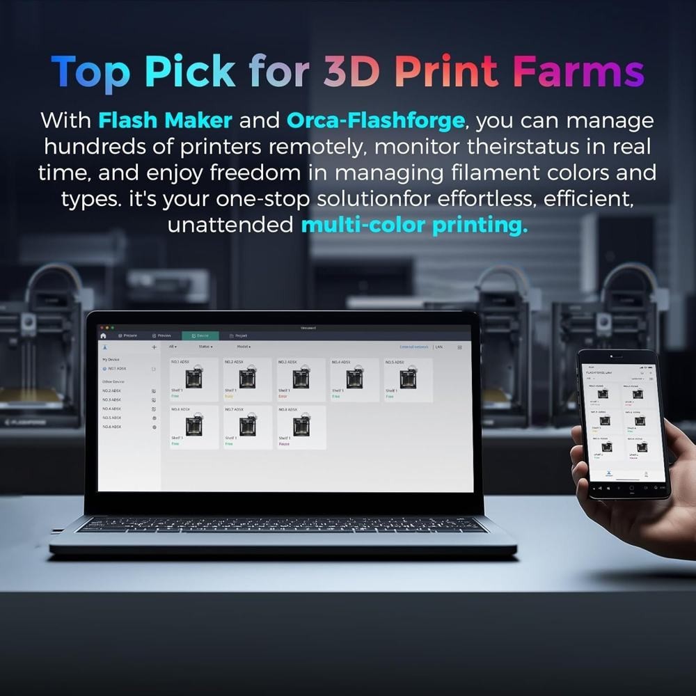 FLASHFORGE 3D Printer Adventurer 5X Core XY High Speed Printing Multi-Color AD5X