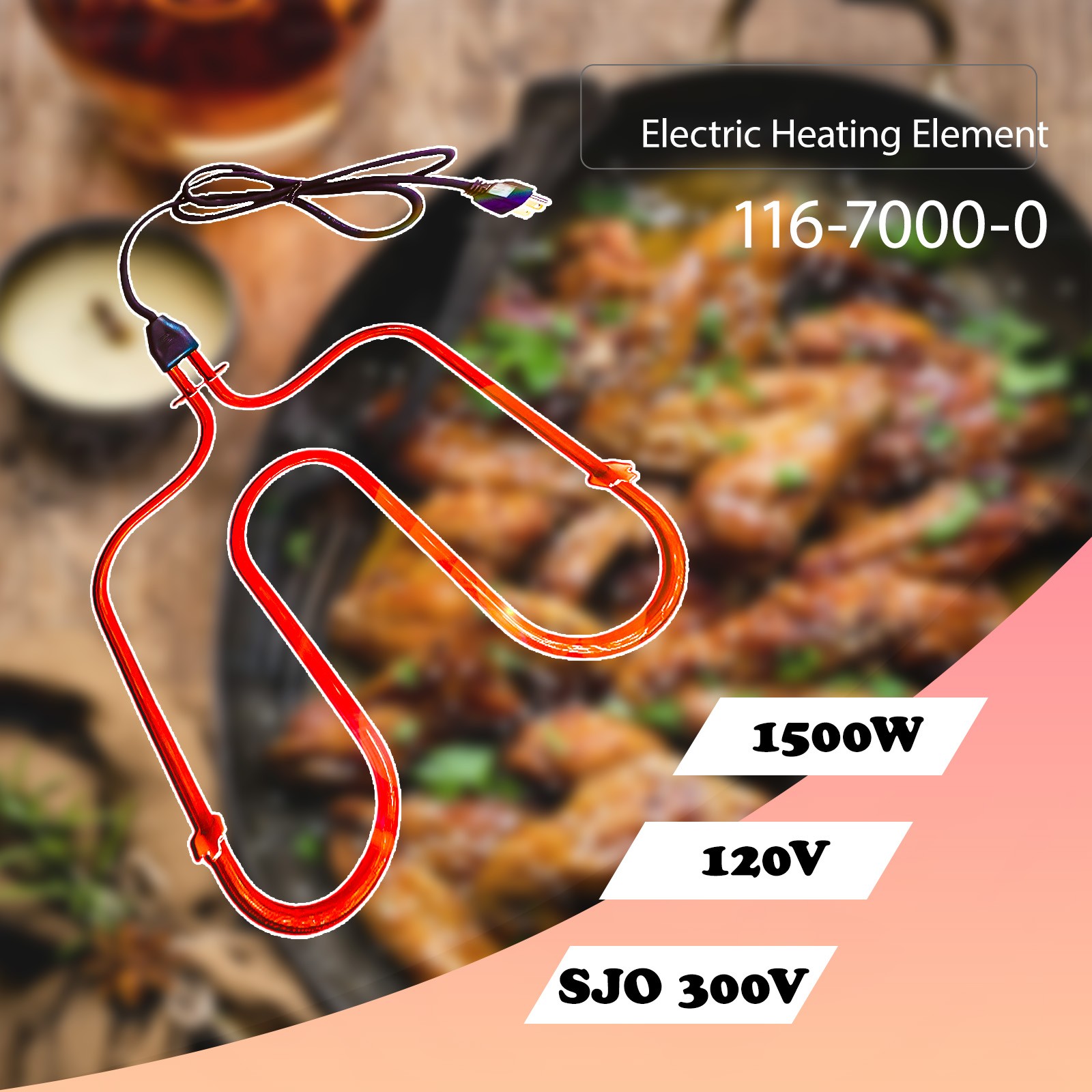 116-7000-0 Electric Heating Element For Brinkmann Gourmet Electric Smoker 1500W