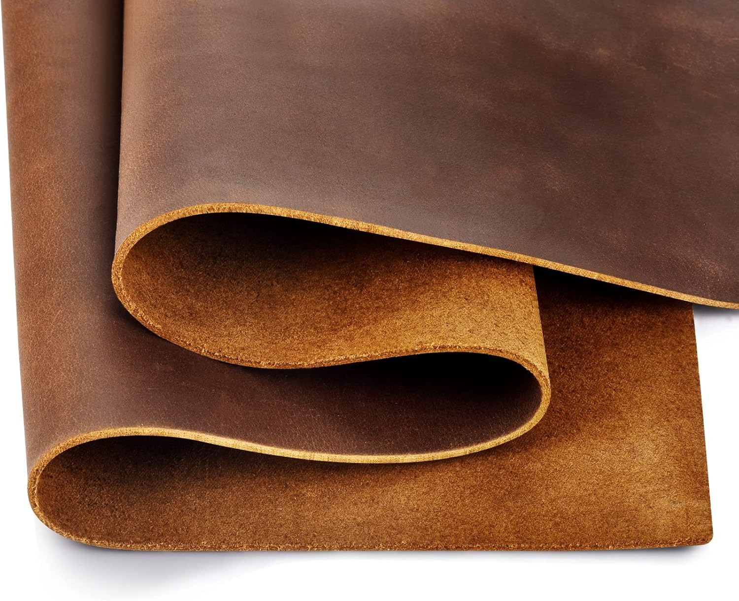 Leather Tooling Sheets 1.8-2.0MM Thick Genuine Full Grain Oil Tan Cowhide 8"x12"
