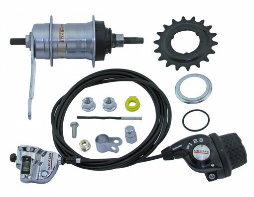 Shimano Nexus 3 Speed Hub Set COASTER Internal Gear SG-3C41 36H For Rear Wheels.