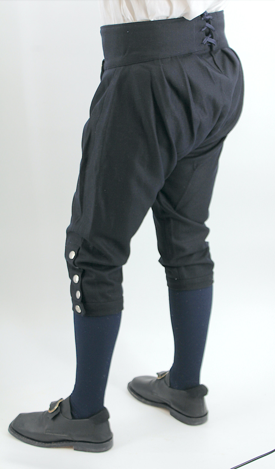 Dark Blue Wool Colonial Period Knee Breeches Size 40 / XL