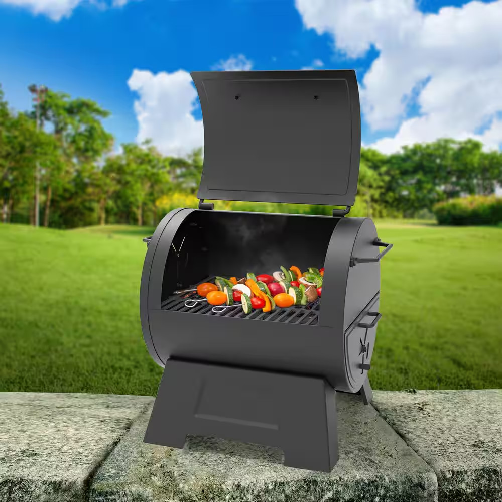 Portable Charcoal Grill or Side Fire Box with Adjustable Air Vents, Heavy Duty -