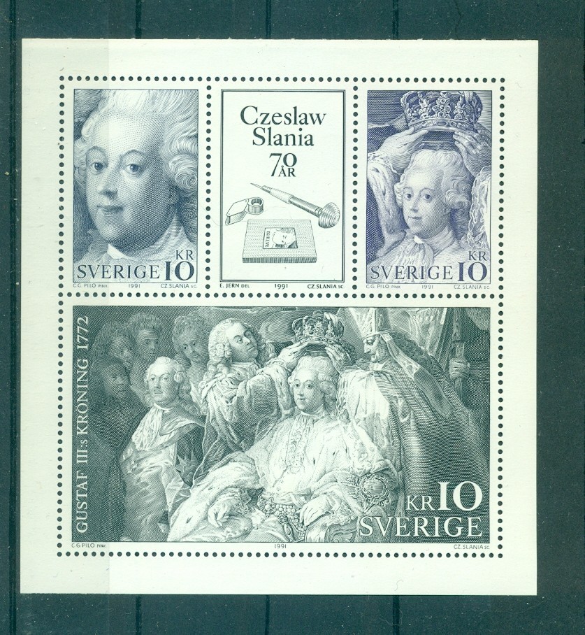 Sweden - Sc# 1905a. 1991 Engraver Czeslaw Slania 70th Birthday. MNH $10.00.
