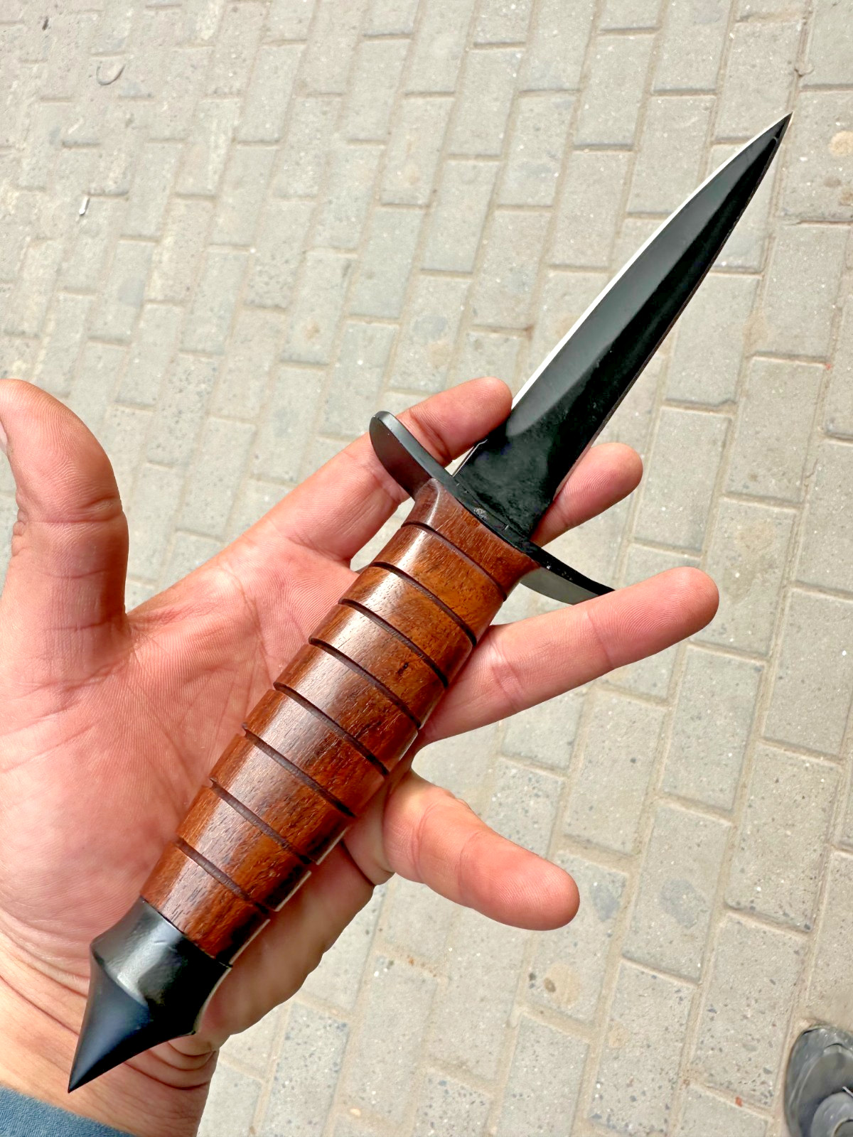 14" ARKANSAS TOOTHPICK Custom Handmade D2-Tool Steel DAGGER KNIFE W/Sheath 2532