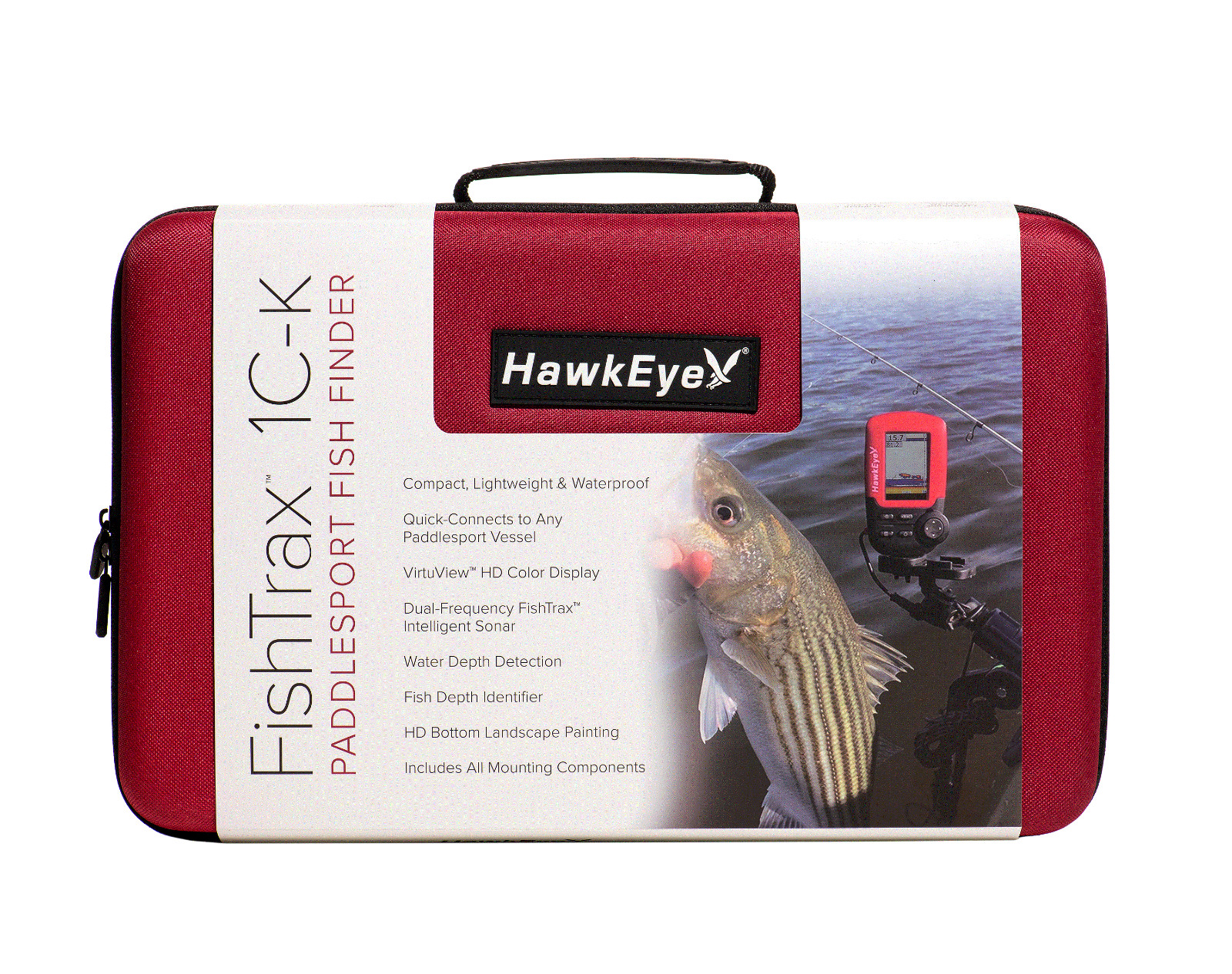 FishTrax 1C-k | PaddleSport Fish Finder With Carrying Case