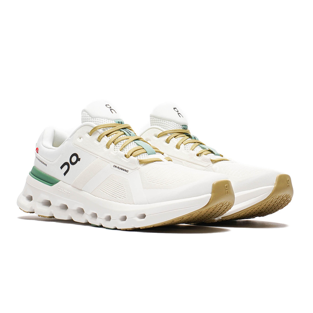 ON Cloudrunner 2 Undyed/Green Running Shoes Superfoam Comfort Women's Sneakers