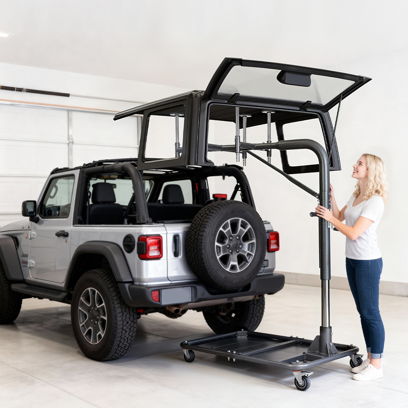 VEVOR Hard Top Removal Lift Hardtop Removal System for Jeep Wranglers YJ TJ JK