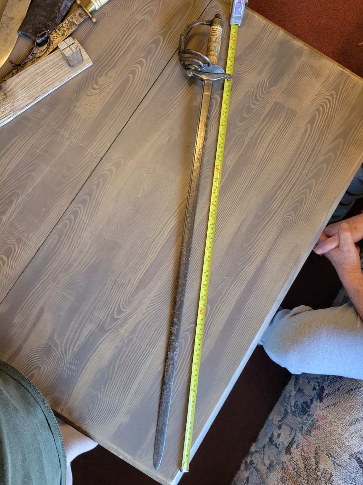 Mexican-Civil War Era Bone Handle Officer's Sword Antique Used