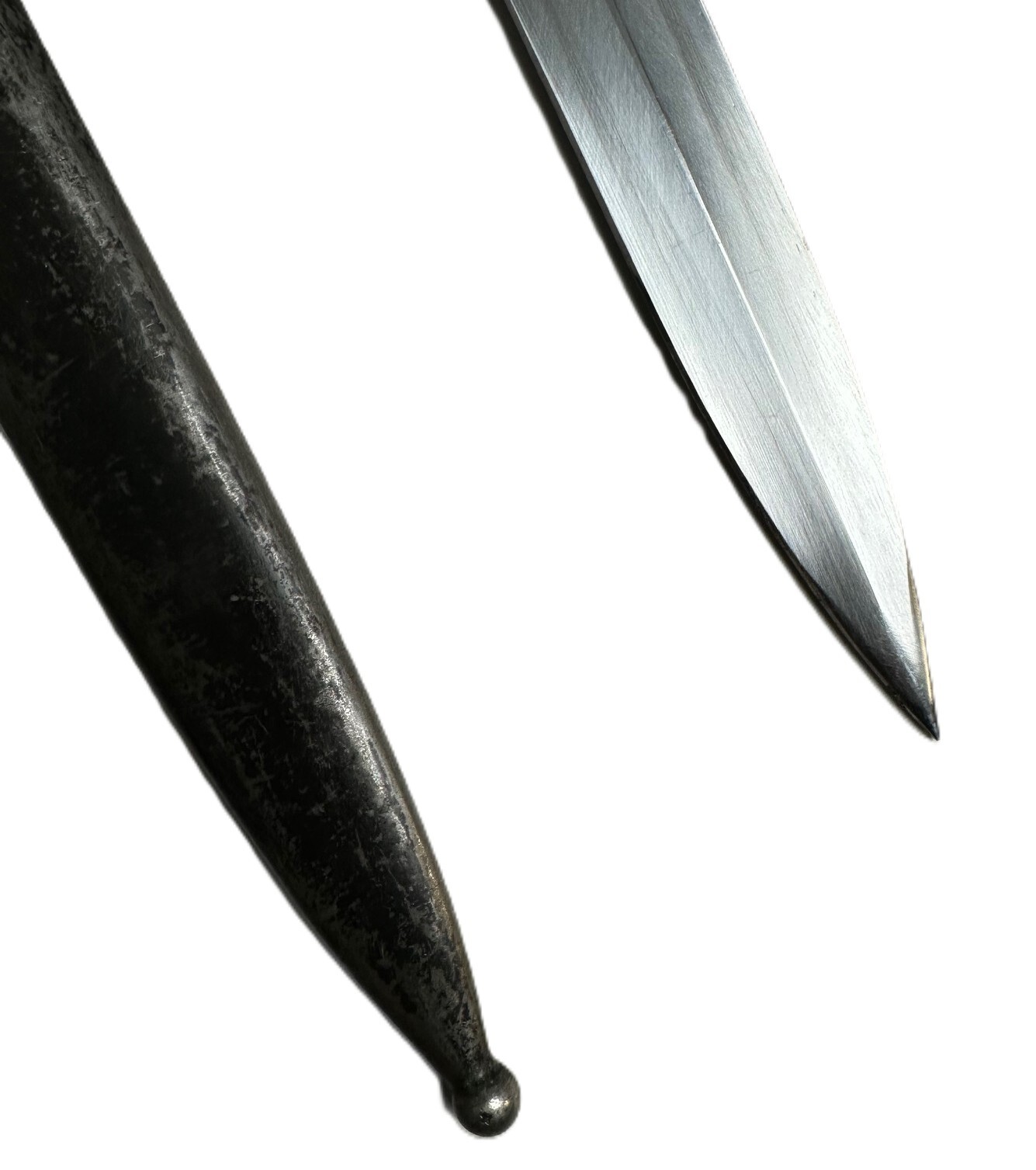 SWISS K31 BAYONET WITH SCABBARD AND LEATHER FROG.