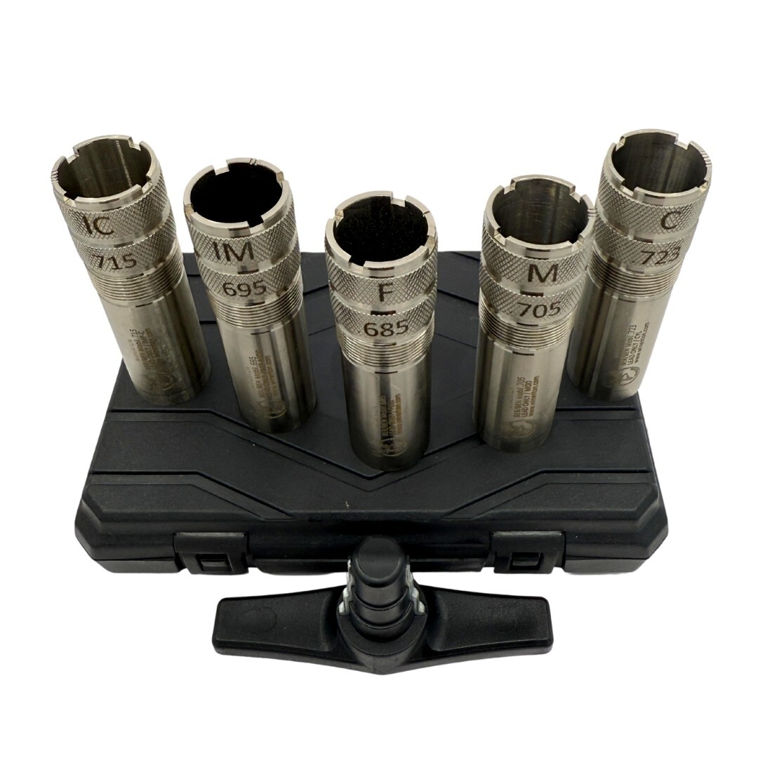 Beretta/Benelli Mobil Thread 12ga Extended Choke Tubes Set 5 pcs Silver Winenton