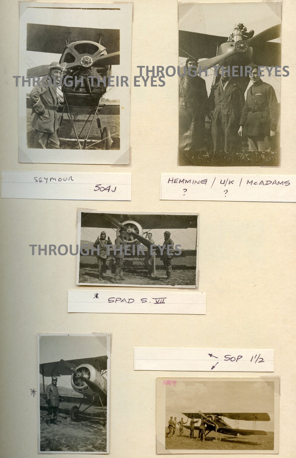 DVD Scans RFC Royal Flying Corps Pilots WW1 photo album Harold Seymour WWI