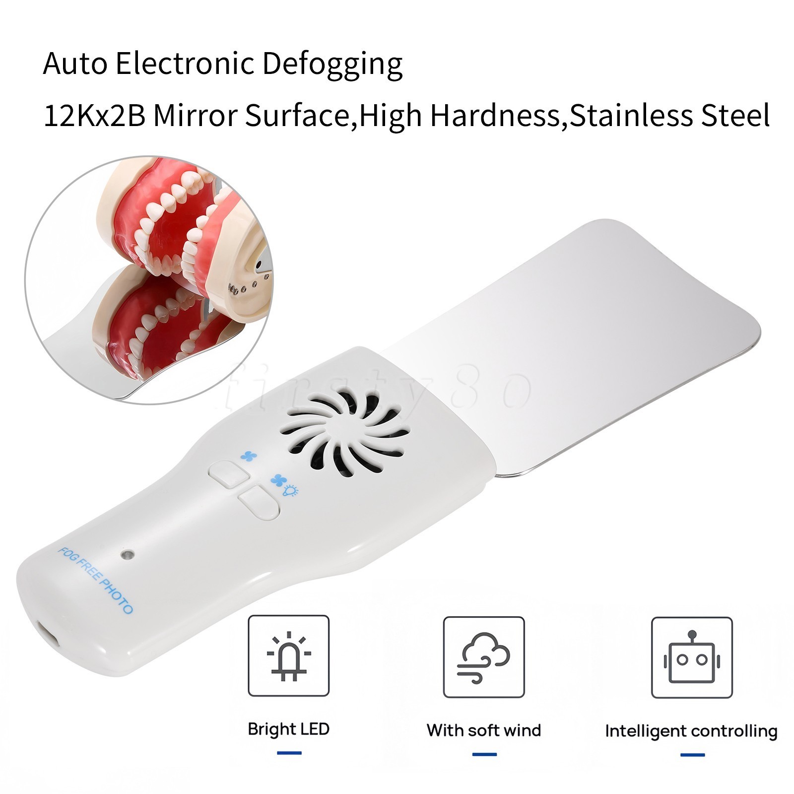 Dental Occlusal Mirror Fog Free LED Intra Oral Photo System 4 Mirror Anti-Fog A