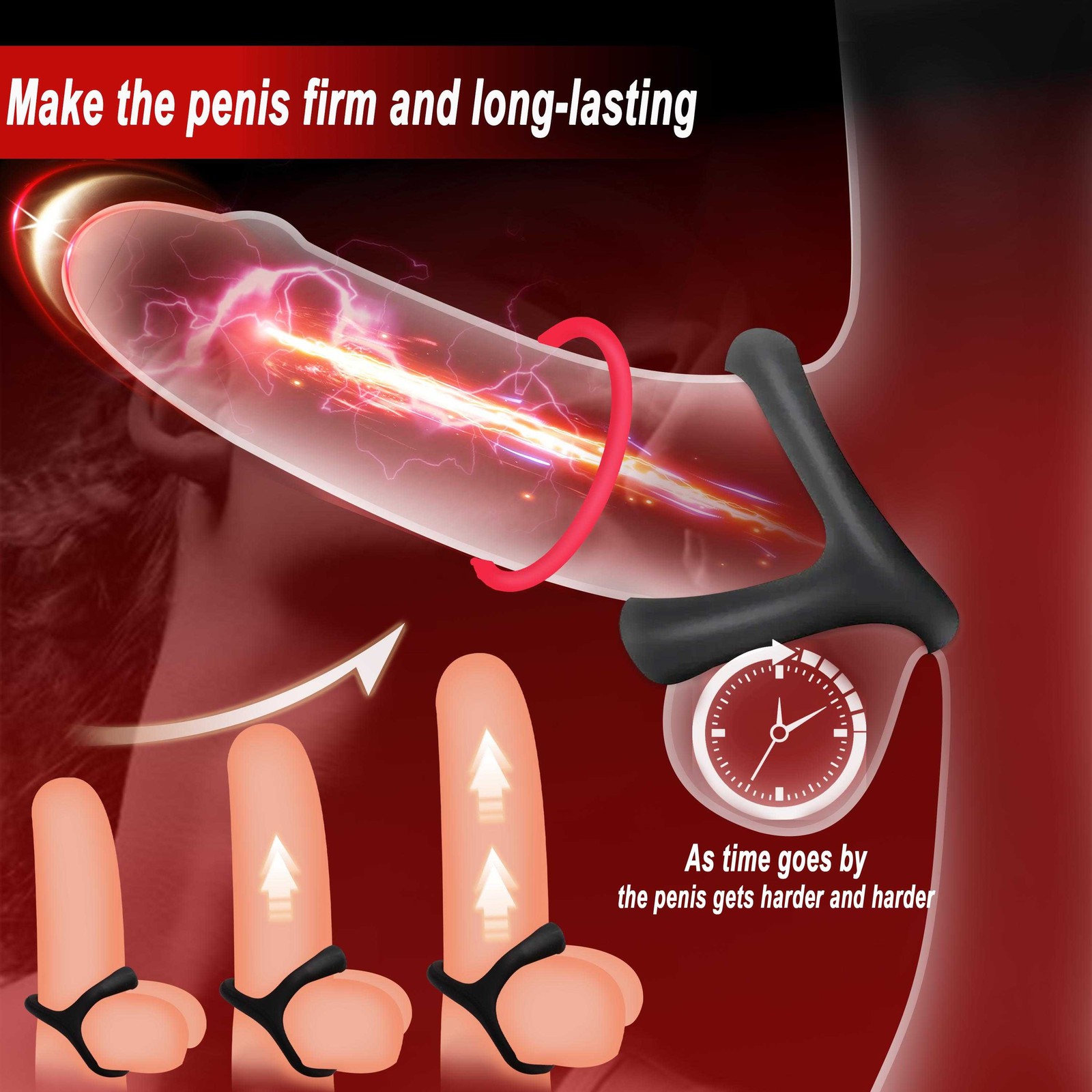 7PCS Silicone Cock Ring Super Stretchy Strong Stay Hard Penis Rings Men Sex Toys