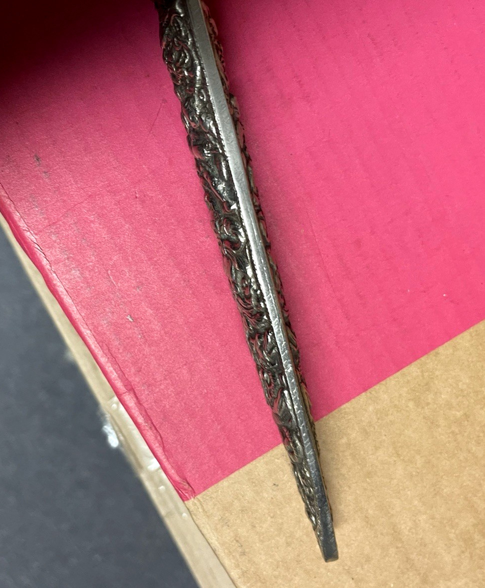 SILVER DAGGER REPLICA 19TH CENTURY GROTESQUE ARABESQUE HANS HOLBEIN ITALY