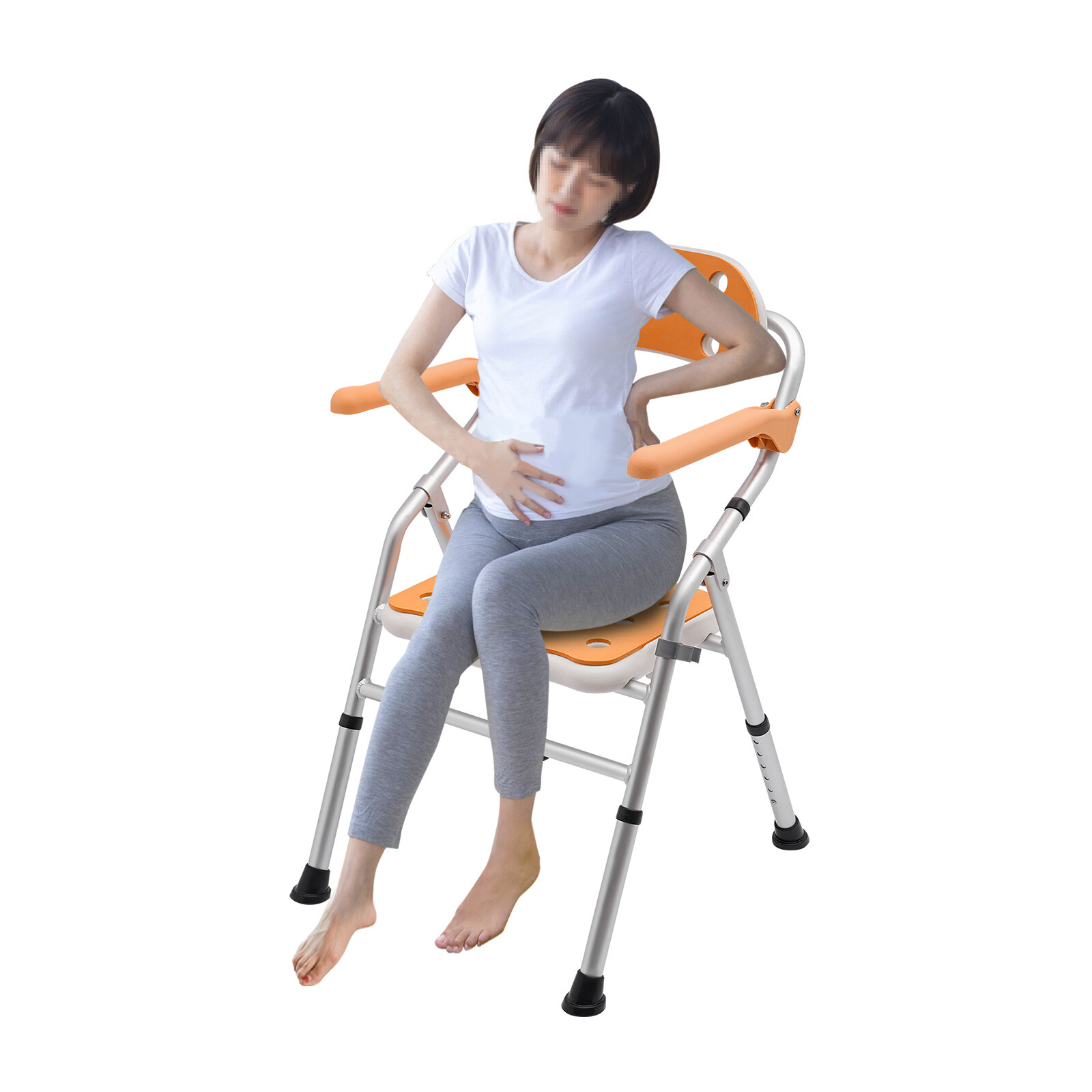 Foldable Shower Seat Folding Bath Chair Bathroom Shower Chair Height Adjustable