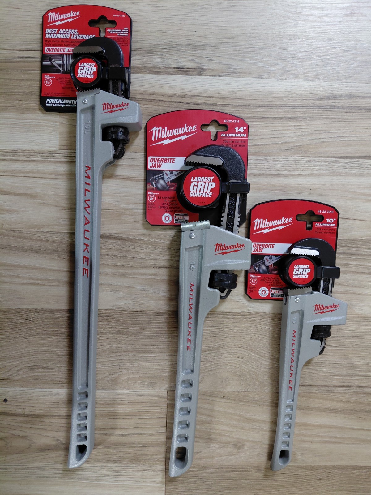 milwaukee 3 piece aluminum pipe wrench set